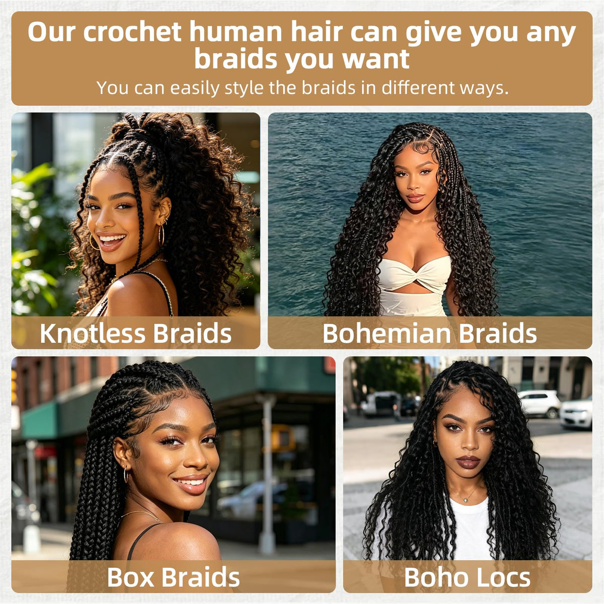 DRESSMAKER Human Crochet Hair 18 Inch Deep Wave showing texture