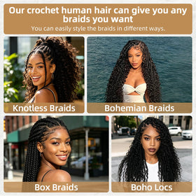DRESSMAKER Human Crochet Hair 18 Inch Deep Wave showing texture