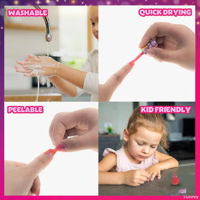 Dried Townley Girl nail polish ready to peel off