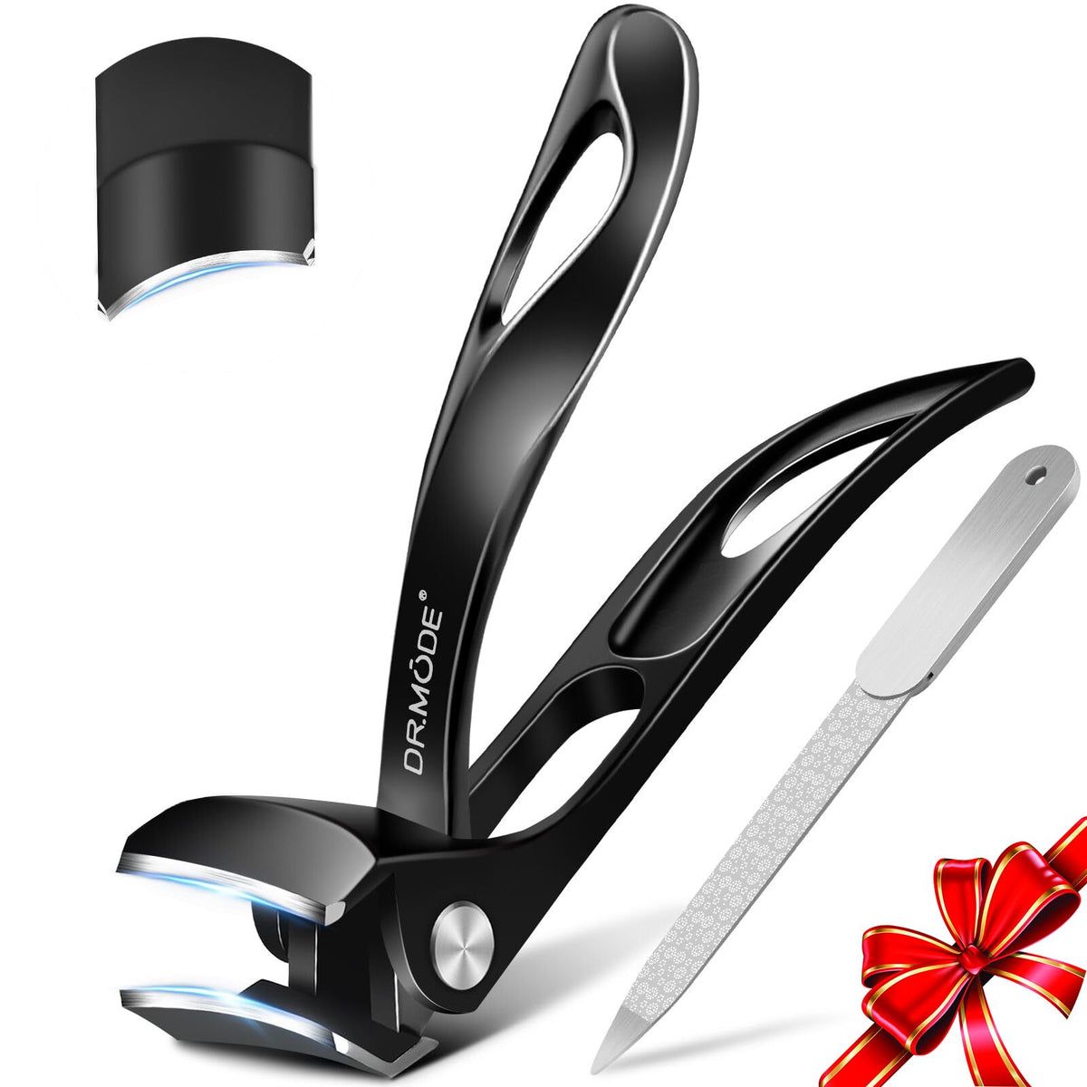 DRMODE Toe Nail Clippers front view with angled head