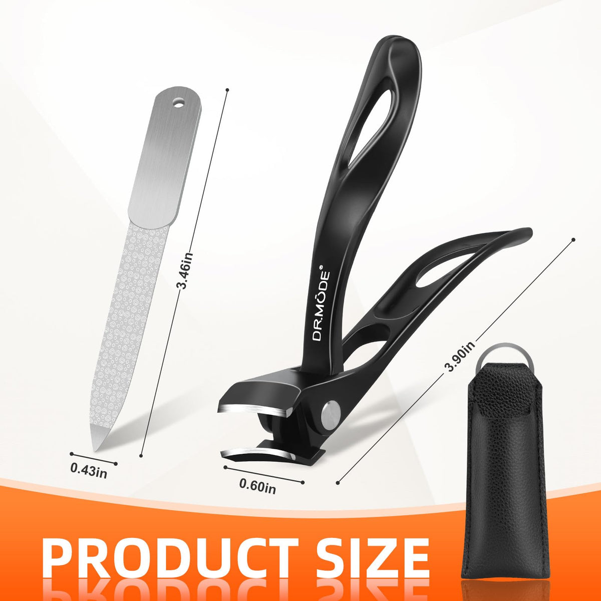 DRMODE Toe Nail Clippers on a wooden surface