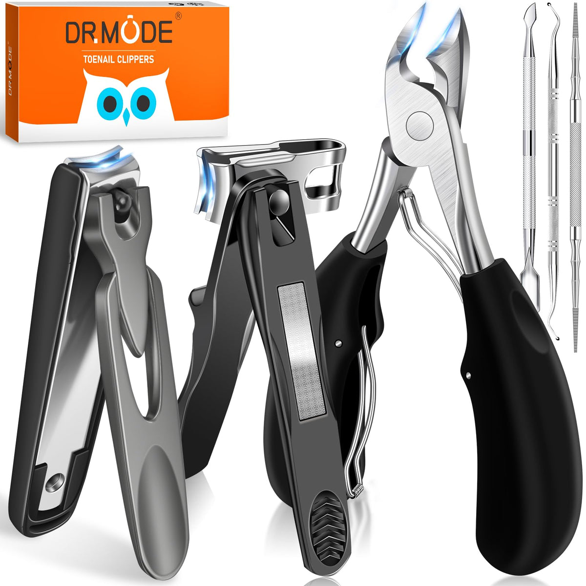 DRMODE Toenail Clippers Set 6PCS including ingrown toenail clippers and rotary nail clippers