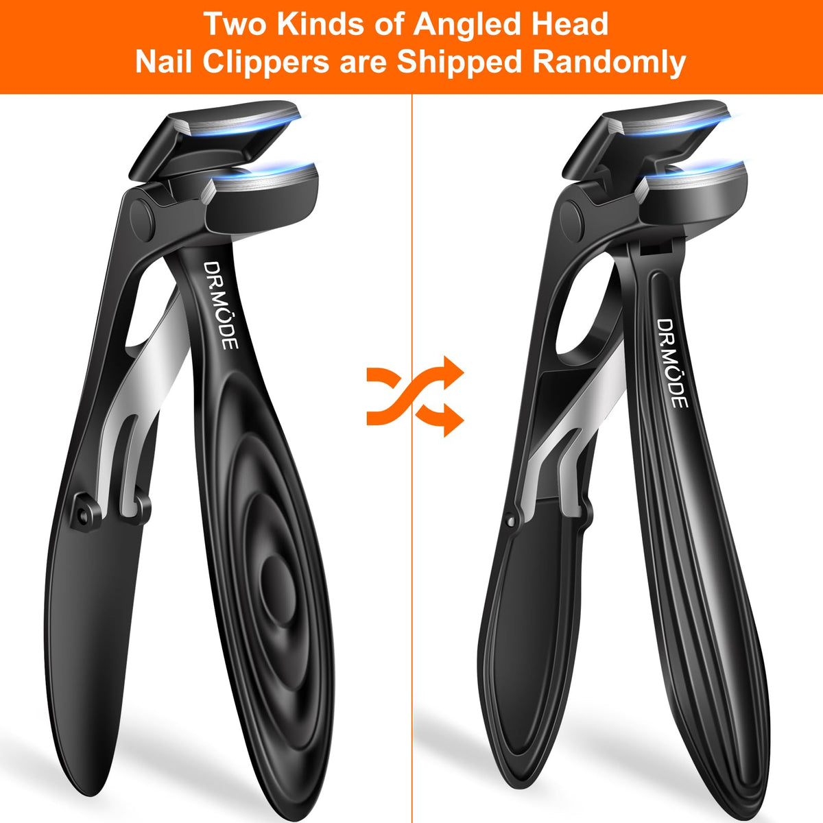 DRMODE toenail clippers set displayed in stainless steel storage case