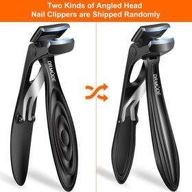 DRMODE toenail clippers set displayed in stainless steel storage case