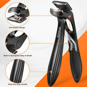 DRMODE toenail clippers set including nail file and ear pick