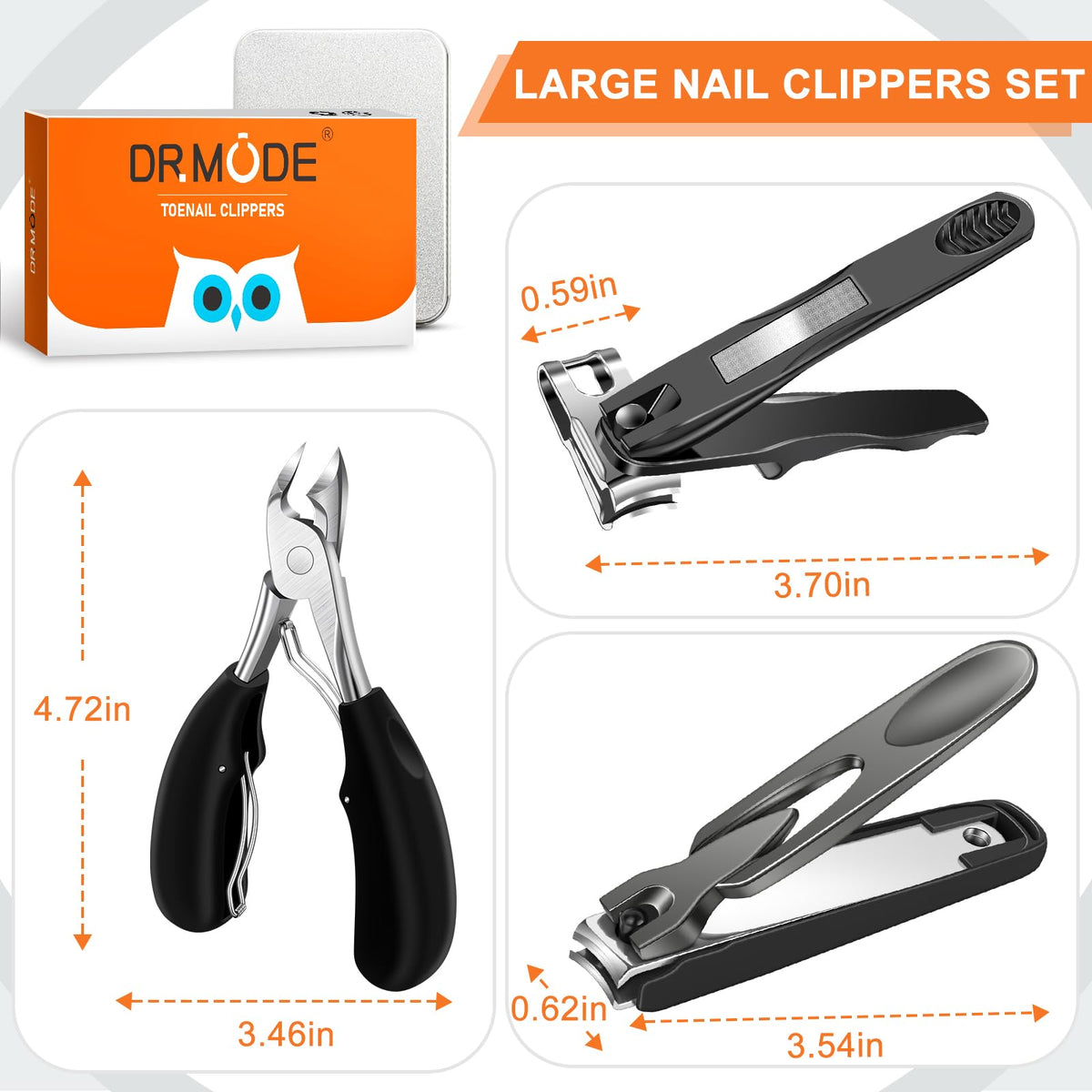DRMODE toenail clippers set packaged in an exquisite box