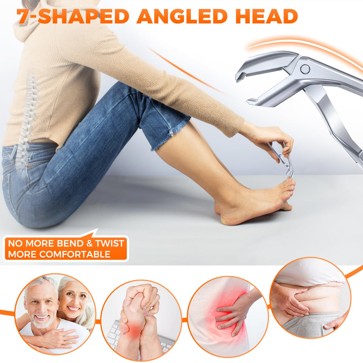 DRMODE Toenail Clippers showing wide jaw opening