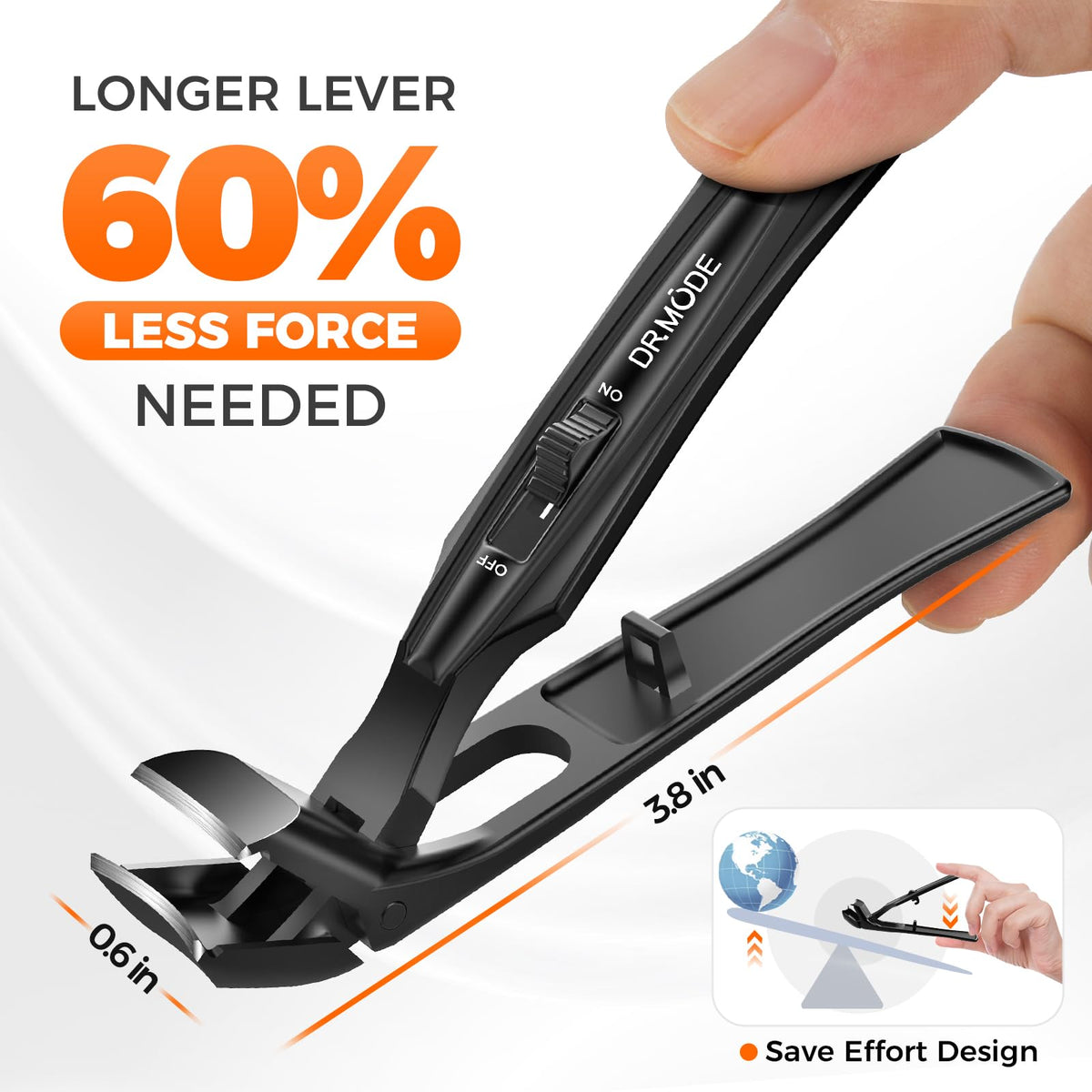 DRMODE Toenail Clippers stainless steel blade