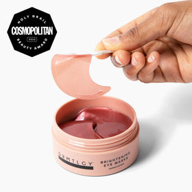 DRMTLGY Brightening Eye Masks showing application instructions