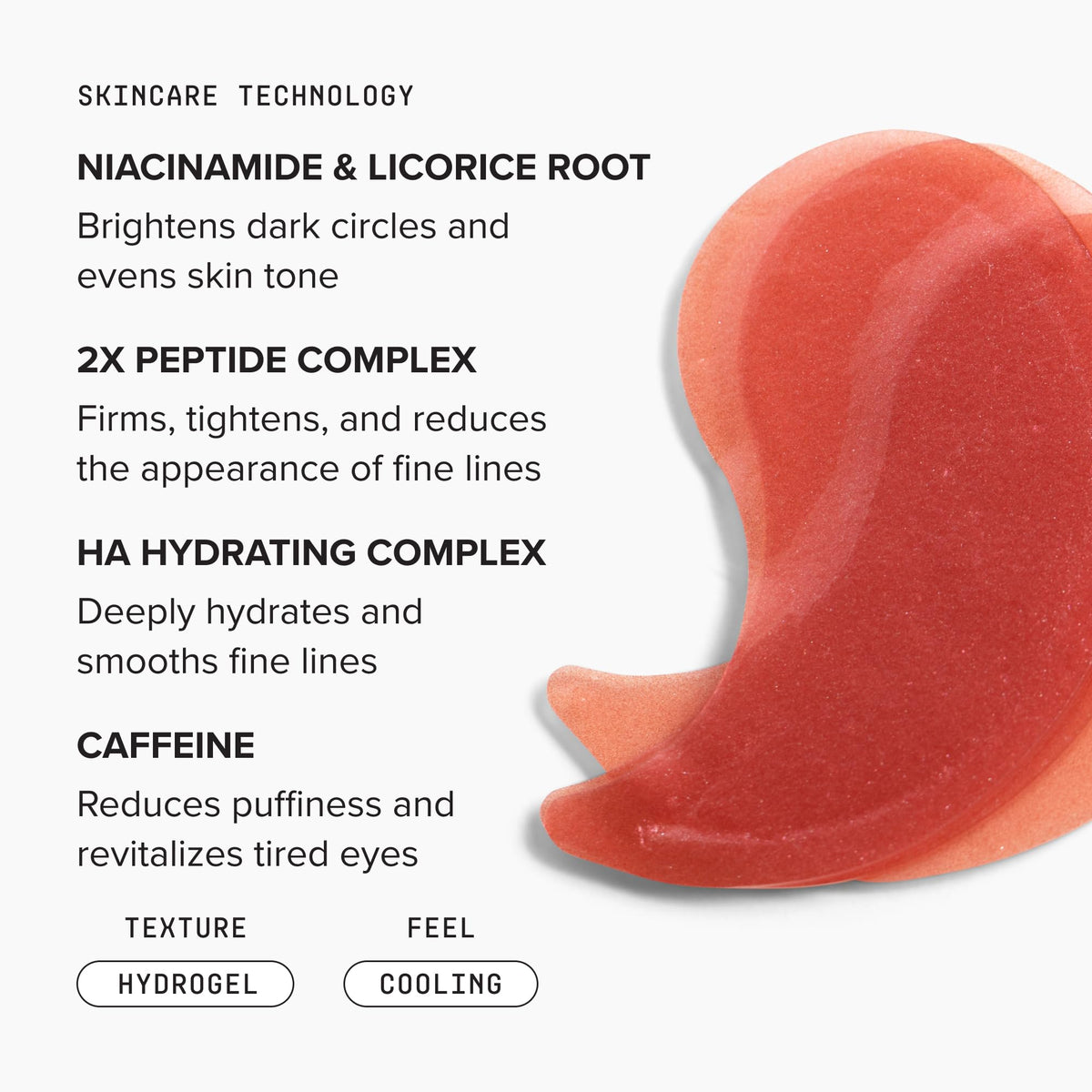 DRMTLGY Brightening Eye Masks showing application process