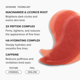 DRMTLGY Brightening Eye Masks showing application process