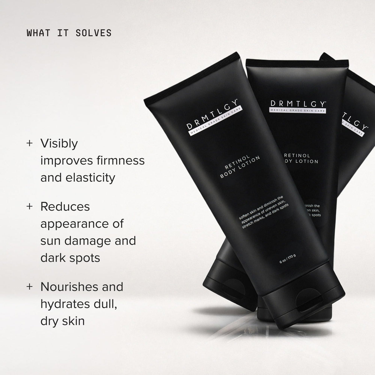 DRMTLGY Retinol Body Lotion 191g back view