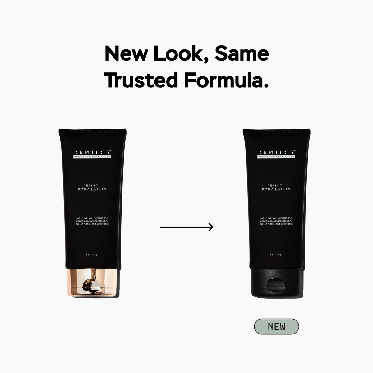 DRMTLGY Retinol Body Lotion application on skin