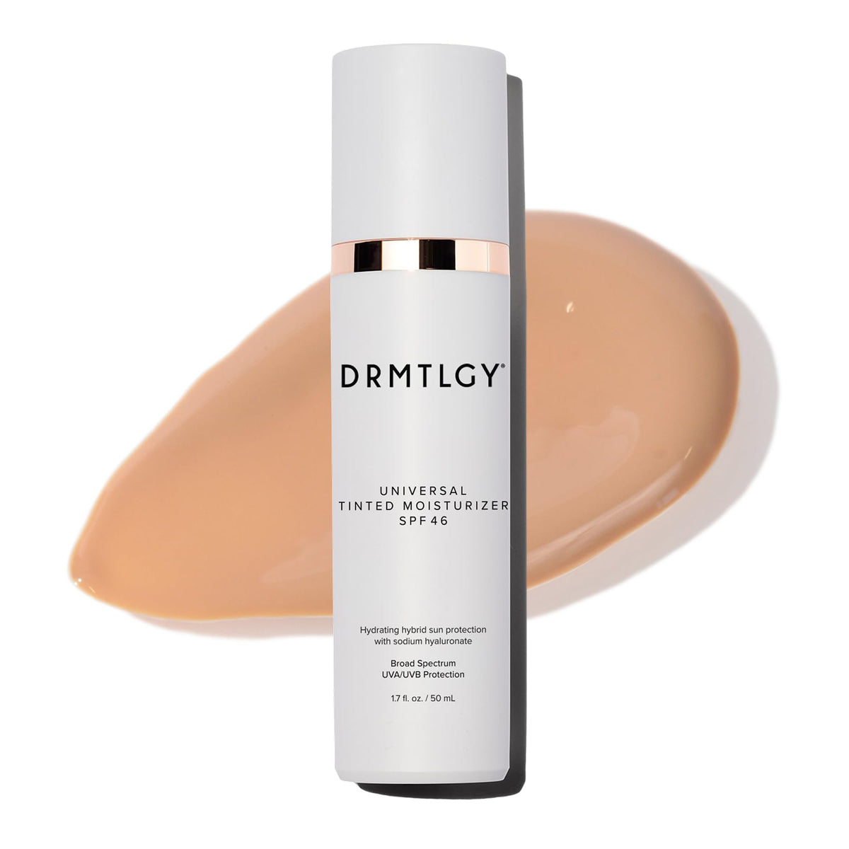 DRMTLGY Tinted Moisturizer SPF 46 front view with packaging