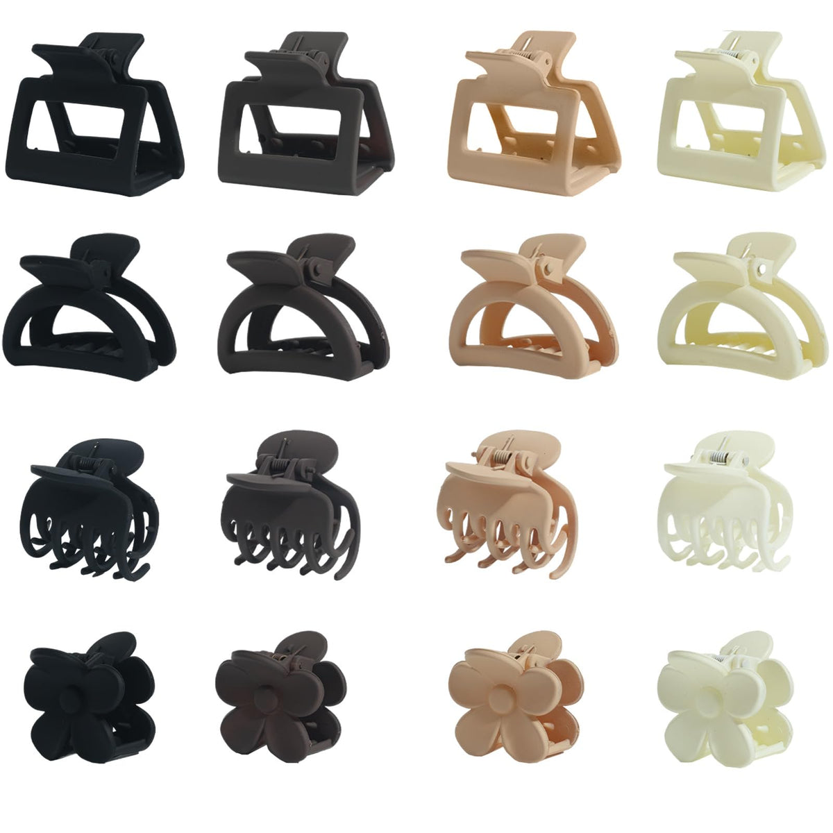 Drnytunk 16Pcs Medium Claw Hair Clips set in assorted colours