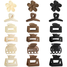 Drnytunk 18Pcs hair clip set in various styles including matte and triangle