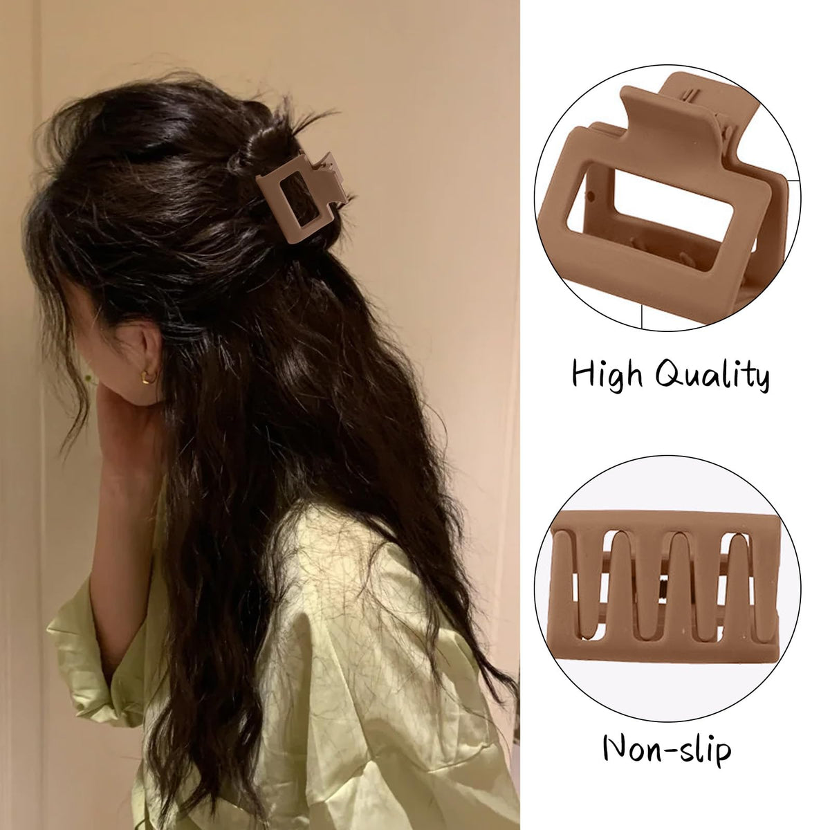 Drnytunk hair clips in a hand showing their lightweight design