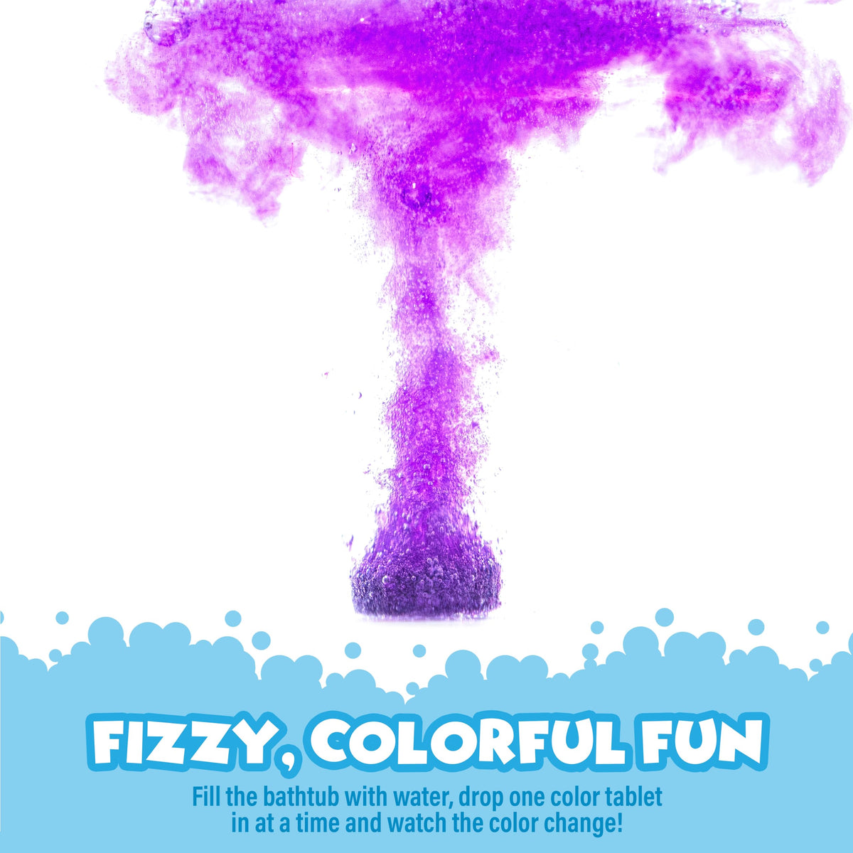 Dropping a Tub Works Bath Color Fizzie tablet into water