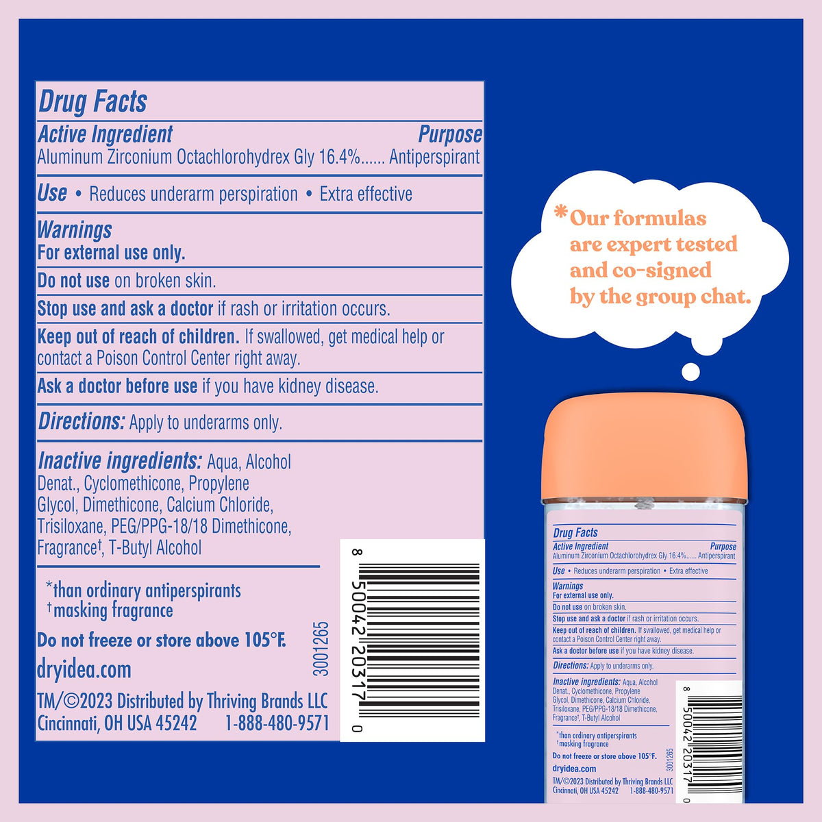 Dry Idea Gel Deodorant for Women, group shot with six-pack