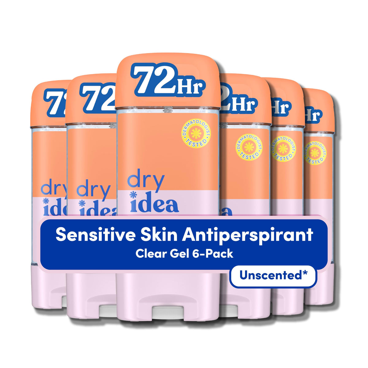 Dry Idea Gel Deodorant for Women, unscented, front view