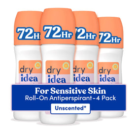 Dry Idea Unscented Roll-On Deodorant front view