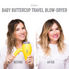 Drybar Baby Buttercup Travel Blow-Dryer showcasing controls