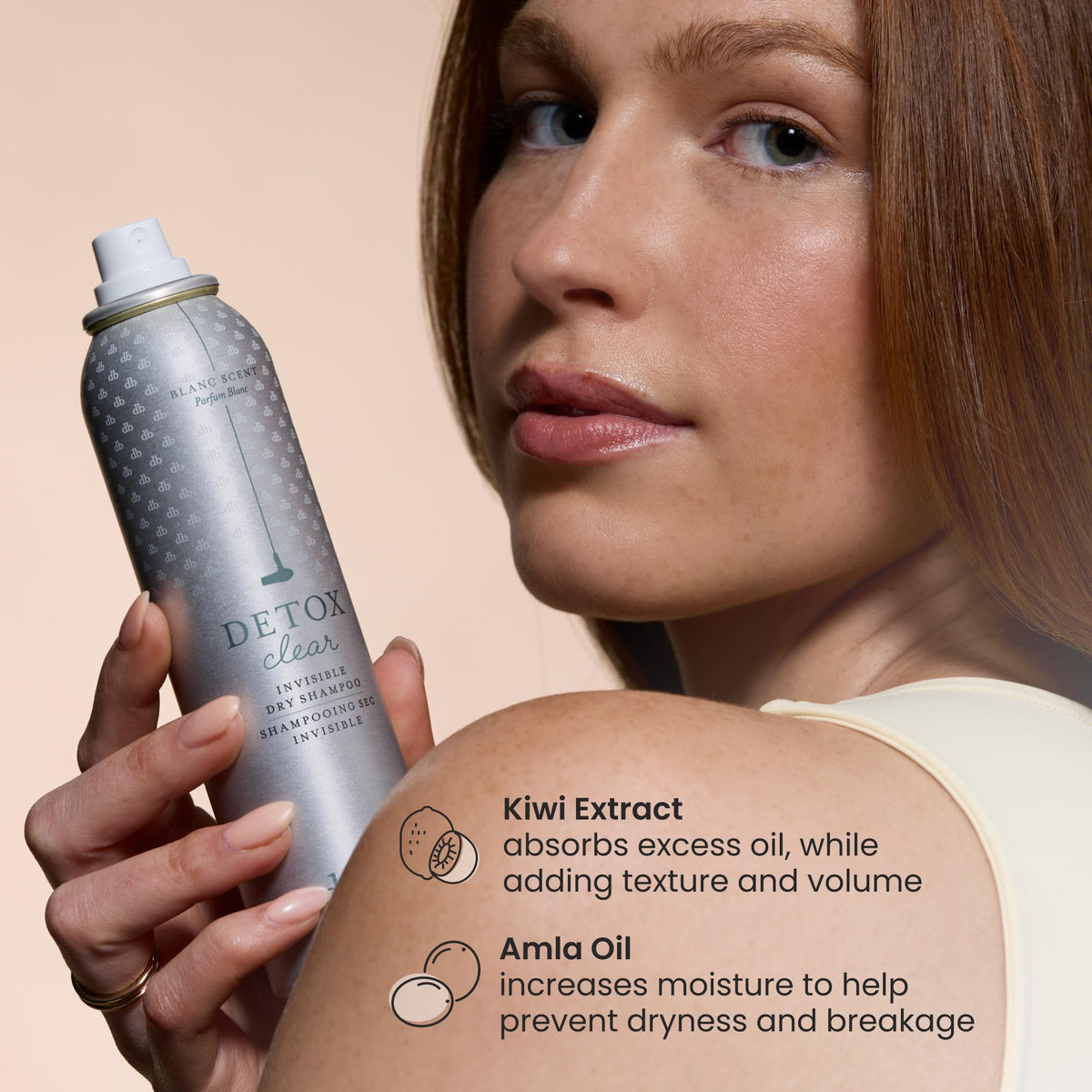 Drybar Detox Clear Invisible Dry Shampoo in a lifestyle setting
