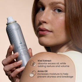 Drybar Detox Clear Invisible Dry Shampoo in a lifestyle setting
