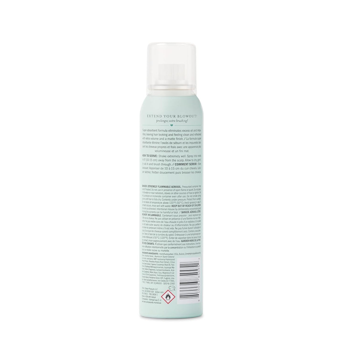 Drybar Detox Dry Shampoo 3.8 oz with ingredients list