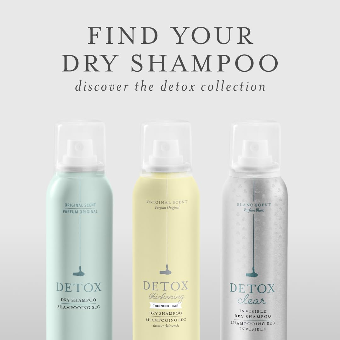Drybar Detox Thickening Dry Shampoo 3.8 oz in bathroom setting