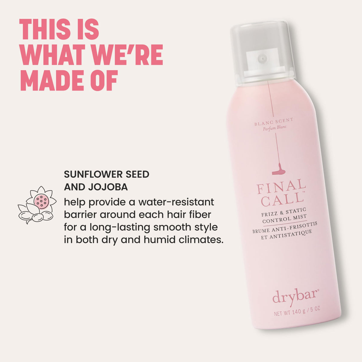Drybar Final Call Frizz Control Mist 1.7 oz packaging