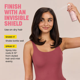 Drybar Final Call Frizz Control Mist in lifestyle setting