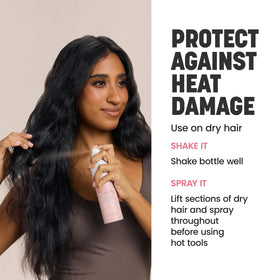 Drybar Hot Toddy Heat Protectant Mist packaging details