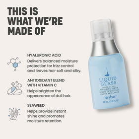 Drybar Liquid Glass Serum application on hair