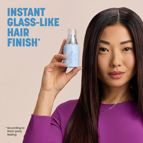 Drybar Liquid Glass Serum with a stylish background