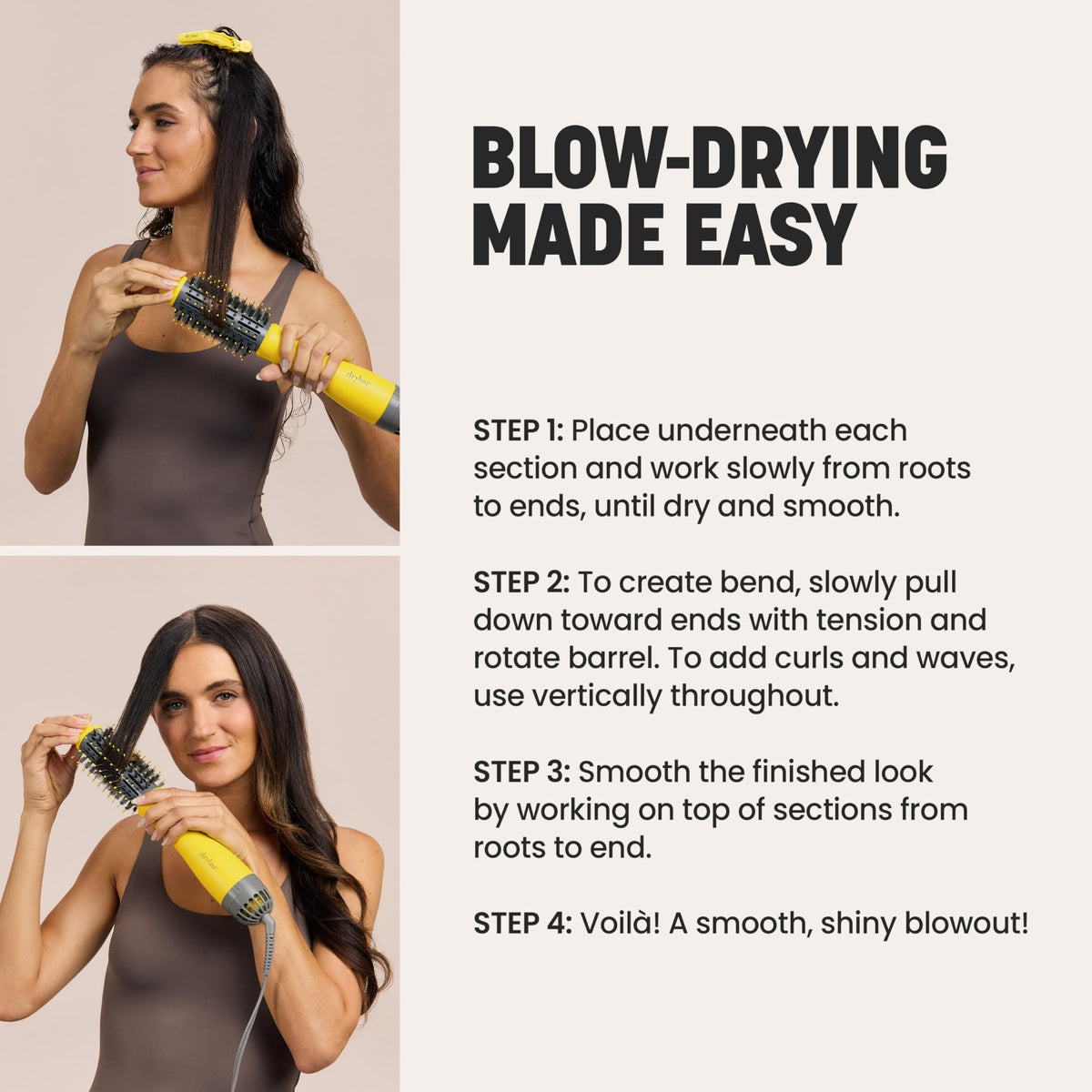 Drybar The Half Shot brush in lifestyle setting