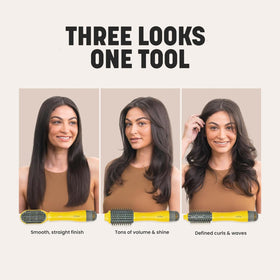 Drybar Triple Shot Blow-Dryer Brush displaying smooth straight finish