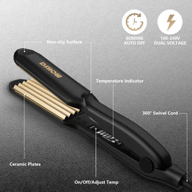 DSHOW Crimping Iron displaying auto shut-off feature
