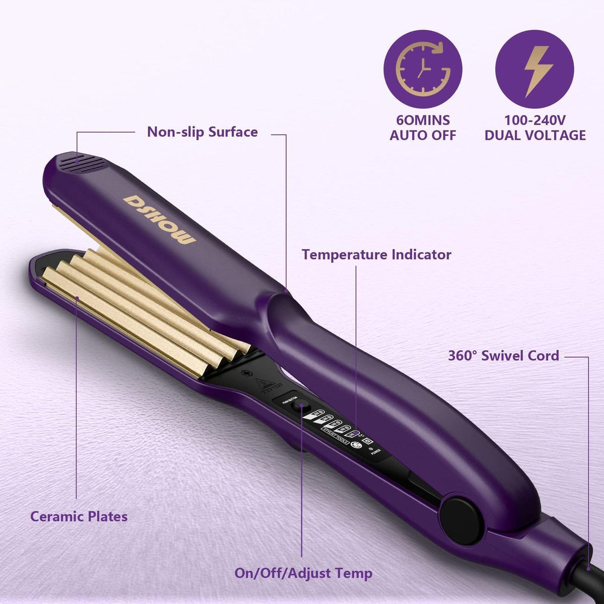 DSHOW Hair Crimper packaging and accessories