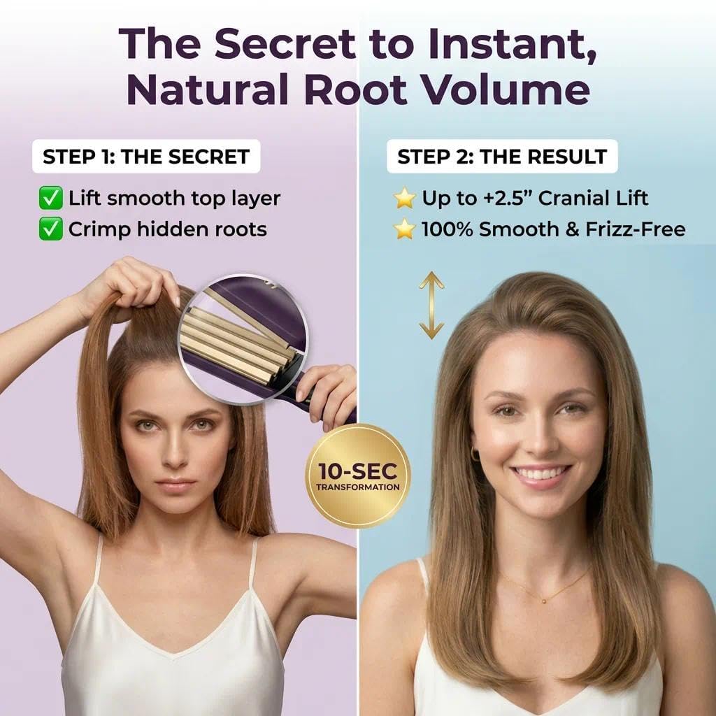 DSHOW Hair Crimper with heat-resistant glove included