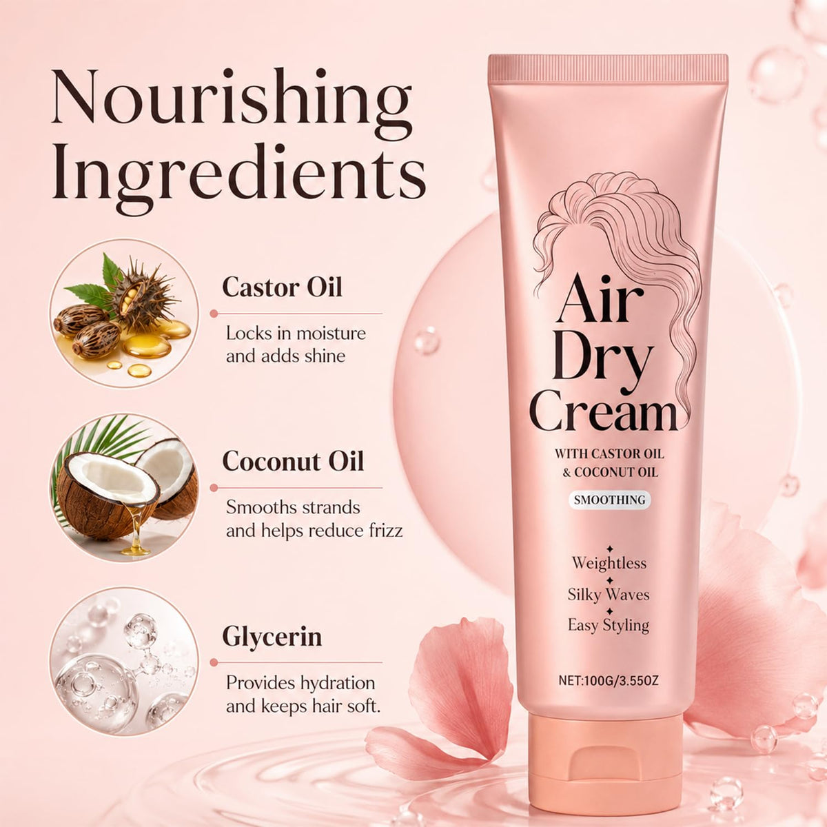 dssuoa Air Dry Cream 2Pcs product texture close-up