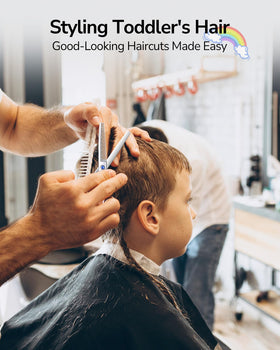 Dual-density comb included with ULG hair cutting scissors