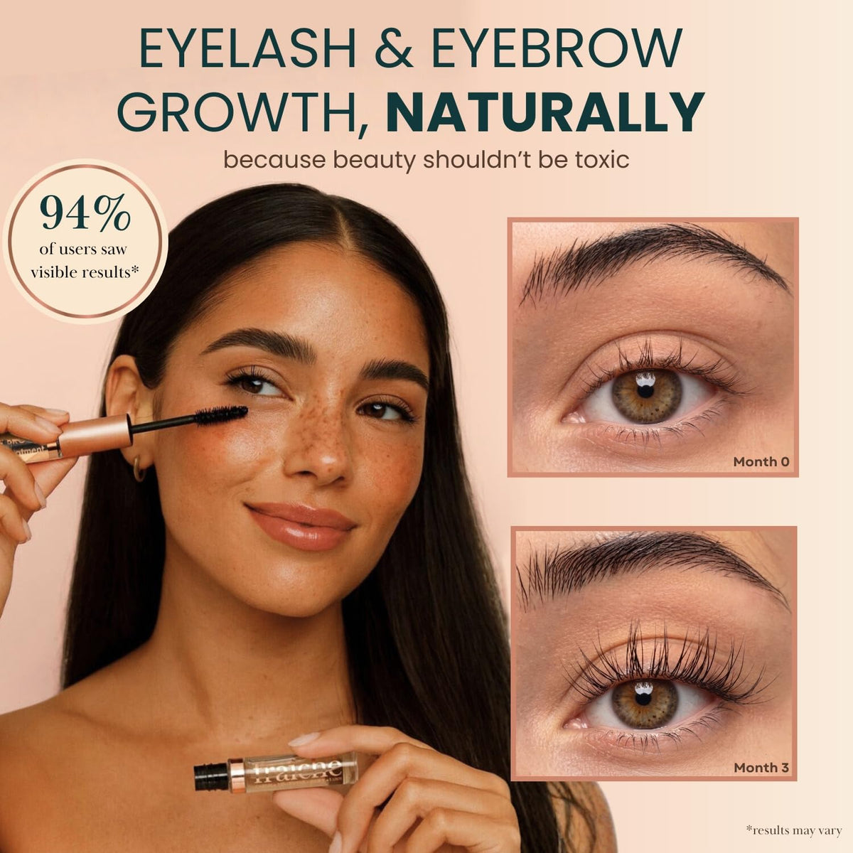Dual-ended applicator of Live Fraiche lash serum
