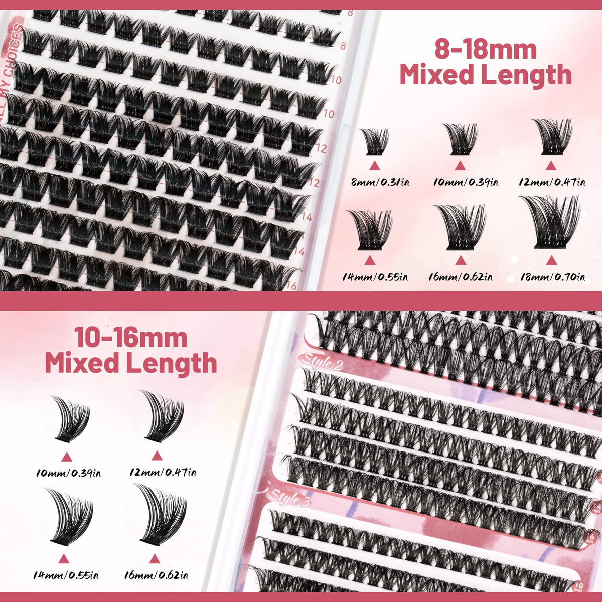 Dual-ended brush for applying adhesive and combing lashes