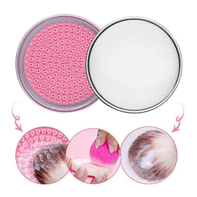 DUcare Makeup Brush Cleaner Solid Coconut Soap in a travel bag