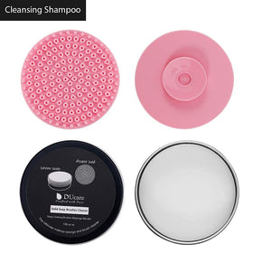 DUcare Makeup Brush Cleaner Solid Coconut Soap on a cleaning mat