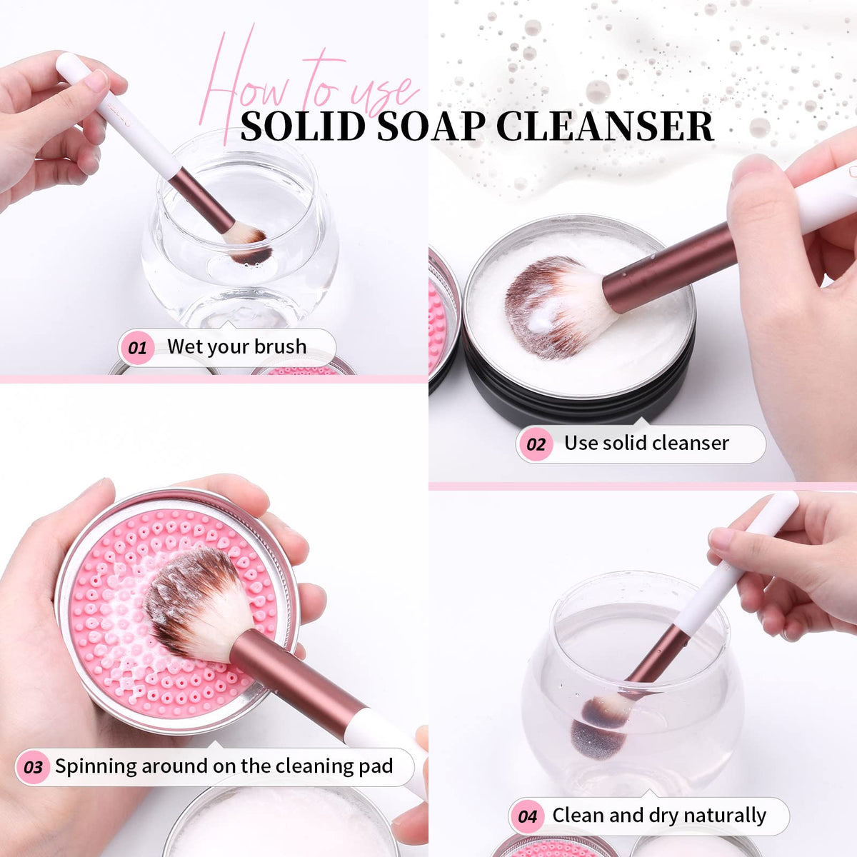 DUcare Makeup Brush Cleaner Solid Coconut Soap packaging