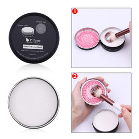 DUcare Makeup Brush Cleaner Solid Coconut Soap with sponges