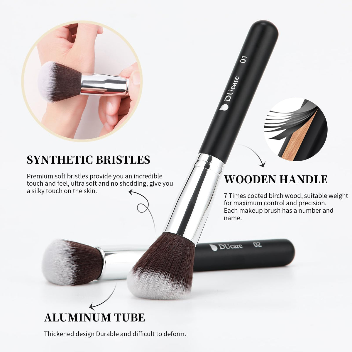 DUcare makeup brush guide with tips and techniques