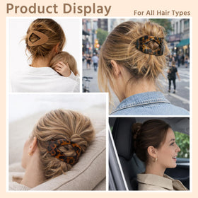 Duckbill hair clips in black, flat claw mechanism